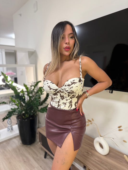 Faux Leather Mini Skirt