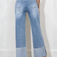 Jean Cuff up Wide Leg