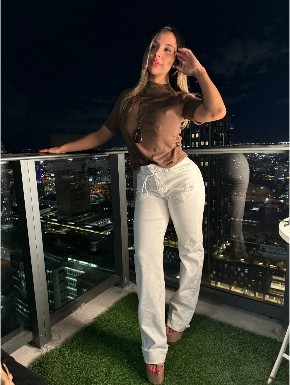 Jean High Rise Drawstring