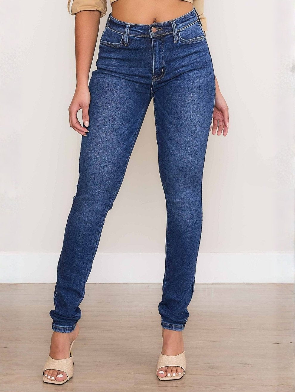 Jean skinny de tiro alto