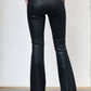Black Coated Flare Pant
