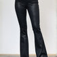 Black Coated Flare Pant