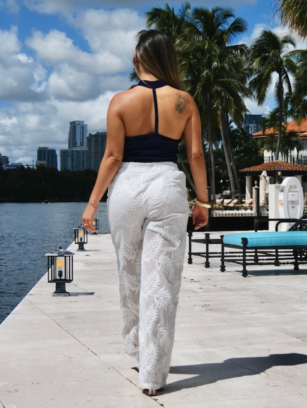 White Lace Pants
