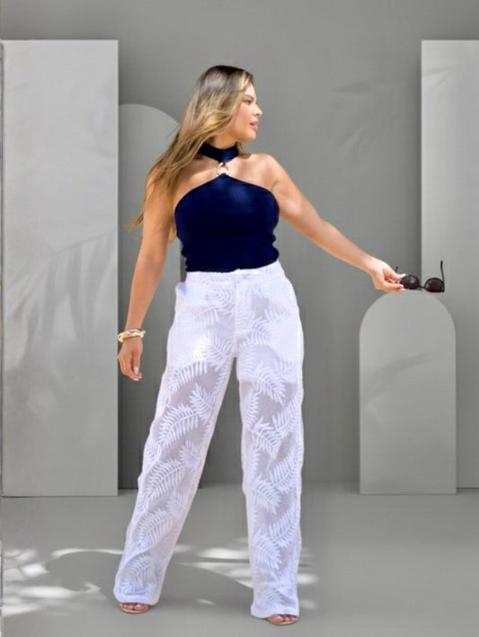 White Lace Pants