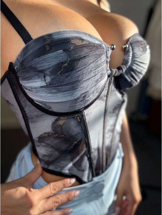 Marble Mesh Corset