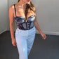 Marble Mesh Corset