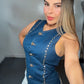 Denim Luxe Top/Vest