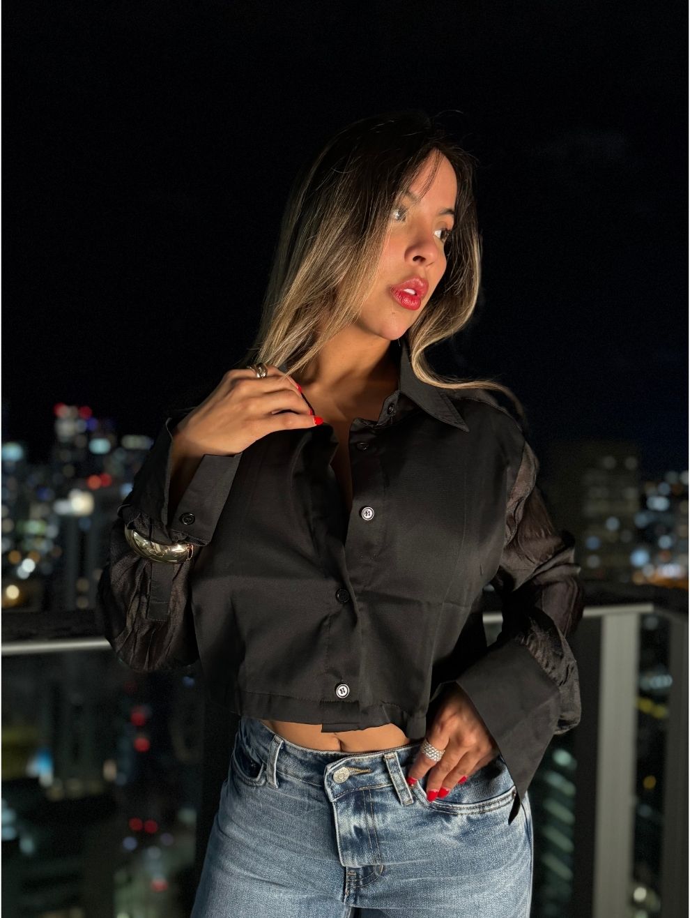 Silk Long Sleeve Blouse