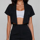 Sienna Embroidered Cropped Blazer & Shorts Set