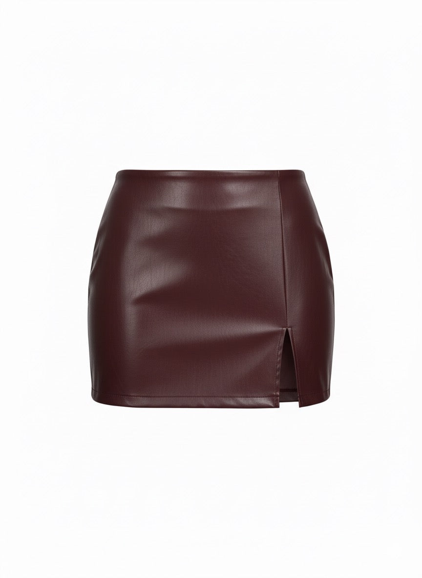 Faux Leather Mini Skirt