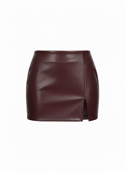 Faux Leather Mini Skirt
